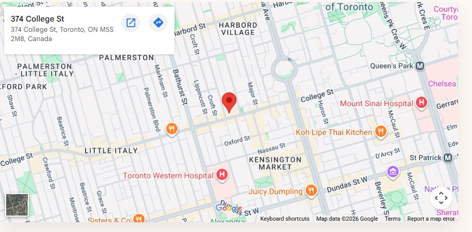 374 College St. Toronto location map